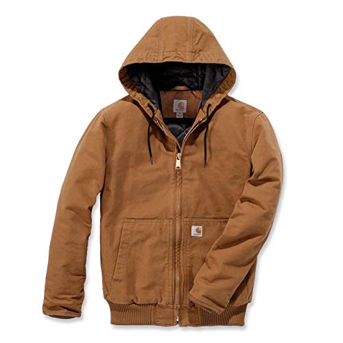 Carhartt Men's Loose Fit Washed Duck Insulated Active Jac, Carhartt Brown, M