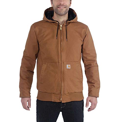 Carhartt Men's Loose Fit Washed Duck Insulated Active Jac, Carhartt Brown, M