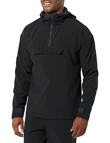 Amazon Essentials Men's Stretch Woven Colorblock Jacket, Black, L