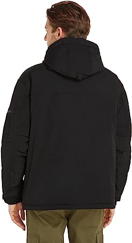 Tommy Jeans Men's Tech Jacket for Transition Weather, Black (Black), L