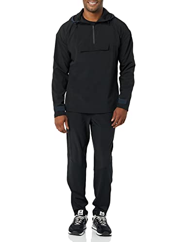 Amazon Essentials Men's Stretch Woven Colorblock Jacket, Black, L