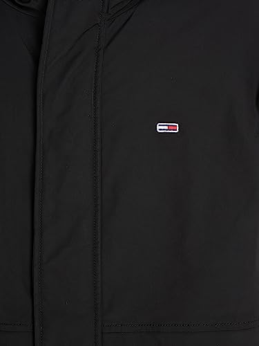 Tommy Jeans Men's Tech Jacket for Transition Weather, Black (Black), L