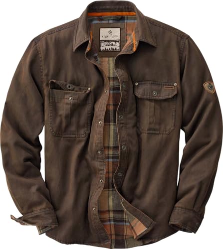 Legendary Whitetails Men's Journeyman Rugged Shirt Jacket, Tobacco, XL UK