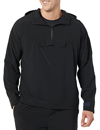 Amazon Essentials Men's Stretch Woven Colorblock Jacket, Black, L