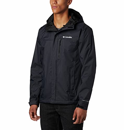 Columbia Men's Pouring Adventure Ii Waterproof Rain Jacket, Black, M UK