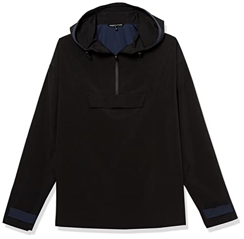 Amazon Essentials Men's Stretch Woven Colorblock Jacket, Black, L