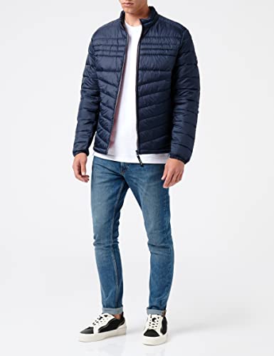 JACK & JONES Mens Hero Puffer Jacket Navy Blazer L