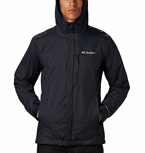 Columbia Men's Pouring Adventure Ii Waterproof Rain Jacket, Black, M UK