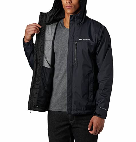Columbia Men's Pouring Adventure Ii Waterproof Rain Jacket, Black, M UK