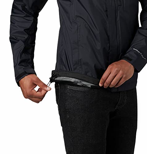 Columbia Men's Pouring Adventure Ii Waterproof Rain Jacket, Black, M UK