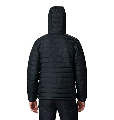 Columbia Powder Lite Hooded Jacket Men's Hooded Puffer Jacket, Black