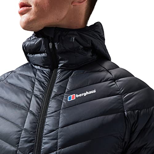 Berghaus Men's Tephra Stretch Reflect Hooded Insulated Down Jacket, Extra Warmth, Durable Design, Carbon, M