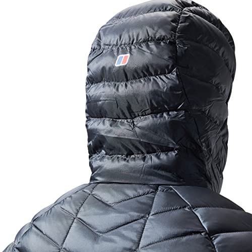 Berghaus Men's Tephra Stretch Reflect Hooded Insulated Down Jacket, Extra Warmth, Durable Design, Carbon, M