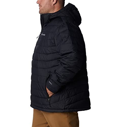 Columbia Powder Lite Hooded Jacket Men's Hooded Puffer Jacket, Black