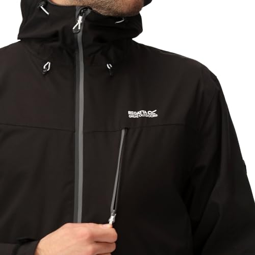 Regatta Mens Birchdale Waterproof Walking Jacket - Black Magnet - XXL
