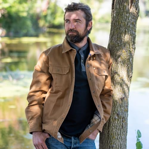 Legendary Whitetails Men's Journeyman Rugged Shirt Jacket, Tobacco, XL UK