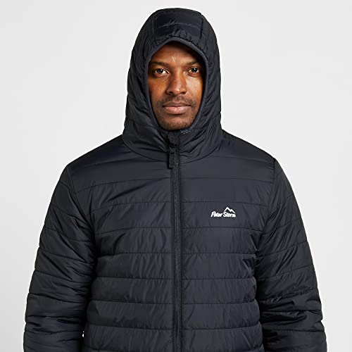Peter Storm Men's Blisco II Insulated Jacket with Hood and 2 Pockets, Water Repellent and Lightweight Men's Jacket (M, Black)