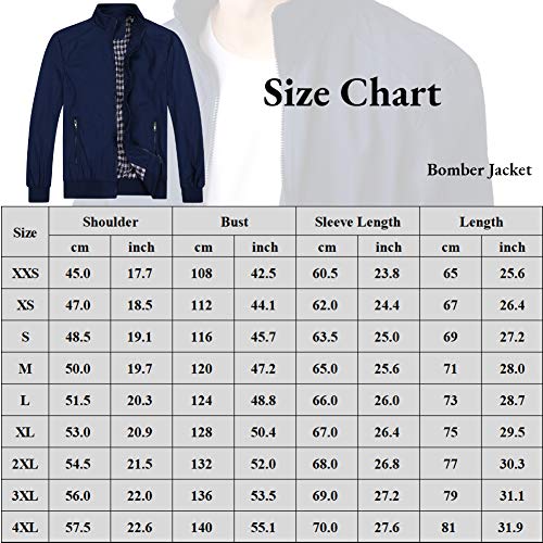 YOUTHUP Mens Jacket Casual Stylish Bomber Coat Lightweight Vintage Outwear Jackets and Coats, Black, L