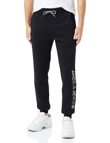 Jack & Jones Men's Jpstgordon Jjjames Sweat Pants GMS Joggers, Schwarz, M