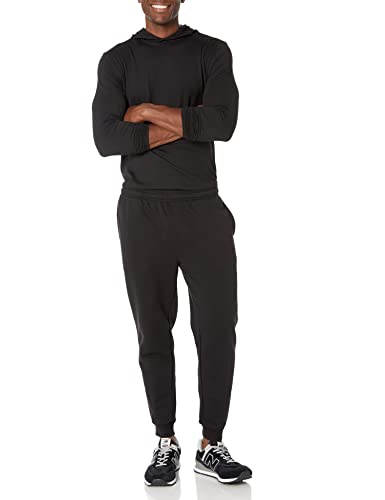 Amazon Essentials Men's Fleece Jogger Bottom, Black, L