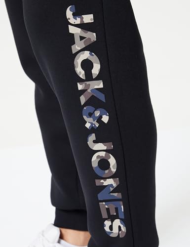 Jack & Jones Men's Jpstgordon Jjjames Sweat Pants GMS Joggers, Schwarz, M