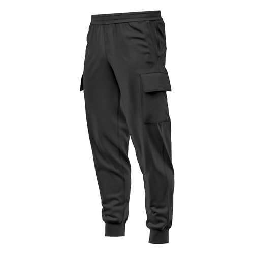 mymixtrendz Mens Cargo Fleece Cuffed Slim Fit Bottom Track Pants Casual Trousers Jogging Cargo Pocket Work Wear Trouser