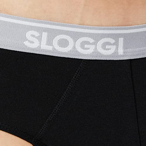 Sloggi Men's Go Abc H Midi 2p Slip, Black (Black 0004), XL UK