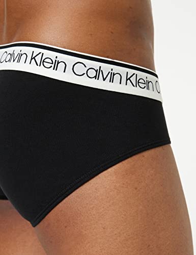 Calvin Klein Men’s 3-Pack of Briefs Hip Briefs 3 PK with Stretch, Black W/ White Wb, L [Amazon Exclusive]