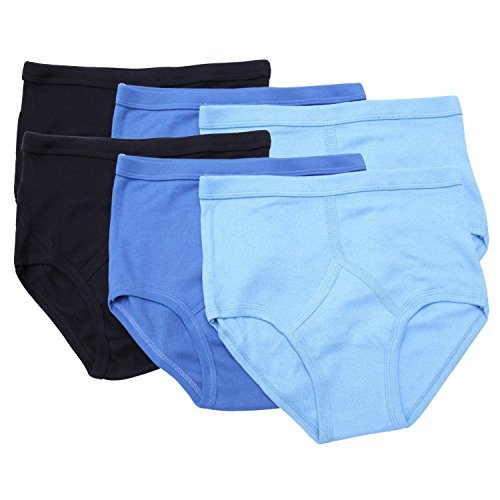 undercover lingerie Mens Cotton Y Fronts 6 Pack Blues 2XL