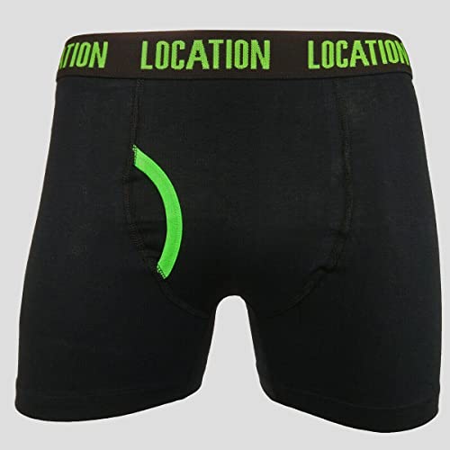 Mens 6 Pack Location Boxer Shorts Trunks Gift Underwear Cotton Boxers, M, Graphite (6 Pack)