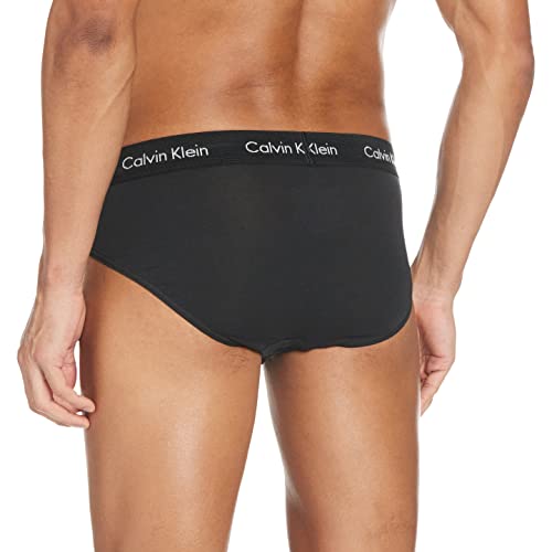 Calvin Klein Men 3P HIP BRIEF Black (Black With Black Wb Xwb) L
