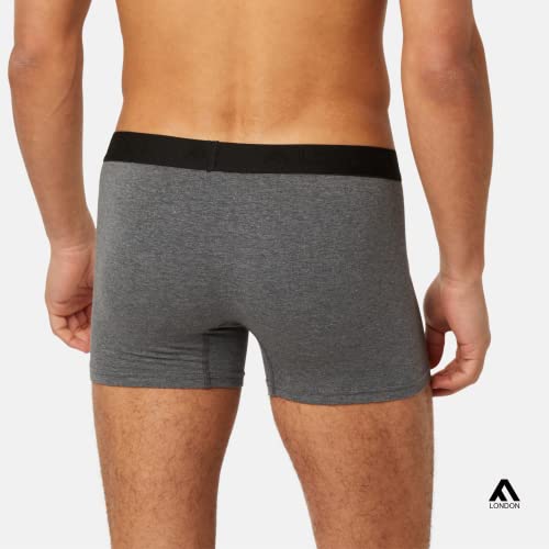 FM London (5-Pack) Mens Boxers with HyFresh Odour Protection Technology - Breathable Mens Underwear Suitable all Occasions - Tagless Mens Boxers Shorts Multipack Designed for a 24hr Wear - Super Soft