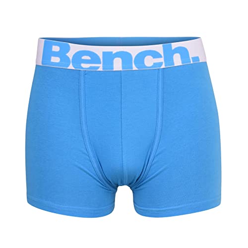 Bench 3 Pack Mens Boxers Underwear Trunks Boxer Briefs Under Pants Gift Set Blue Dark Light Blue Navy M