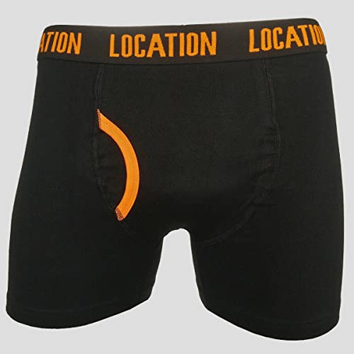 Mens 6 Pack Location Boxer Shorts Trunks Gift Underwear Cotton Boxers, M, Graphite (6 Pack)