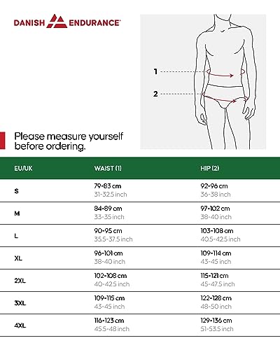 DANISH ENDURANCE 3 Pack Bamboo Boxer Shorts for Men, Breathable Underwear, Soft Antibacterial Pants, Black, XX-Large