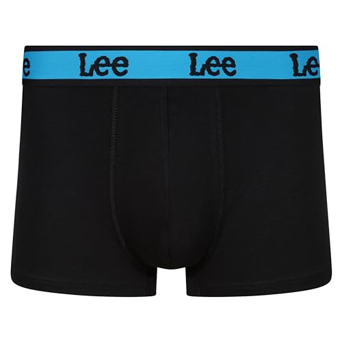 Lee Men's Boxer Shorts in Black | Soft Touch Cotton Trunks with Stretchy Elasticated Waistband | Comfortable and Breathable Underwear - Multipack of 5