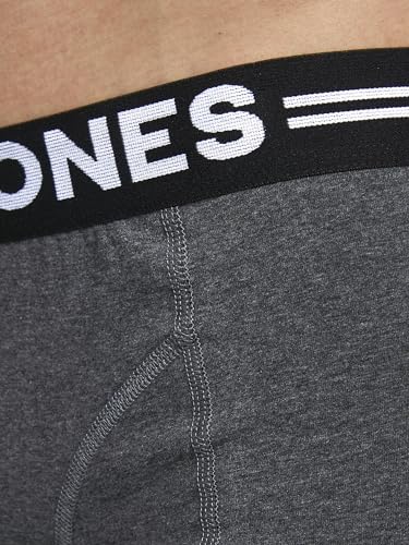 JACK & JONES Mens Jaclichfield Boxer Briefs - Burgundy/Grey - L