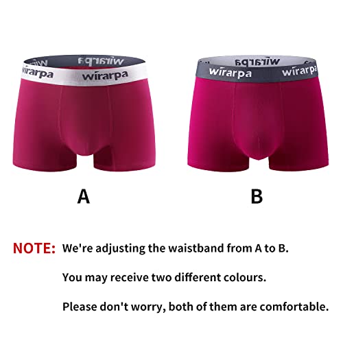 wirarpa Men's Hipster Boxer Shorts Cotton Stretch Underwear Trunks for Men Pack of 4 Multicoloured Small