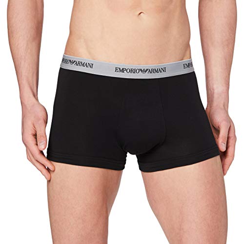 Emporio Armani Men's Cc717-111357 Trunk Pack of 3 , Multicolor (White/Black/Grey 02910), L UK