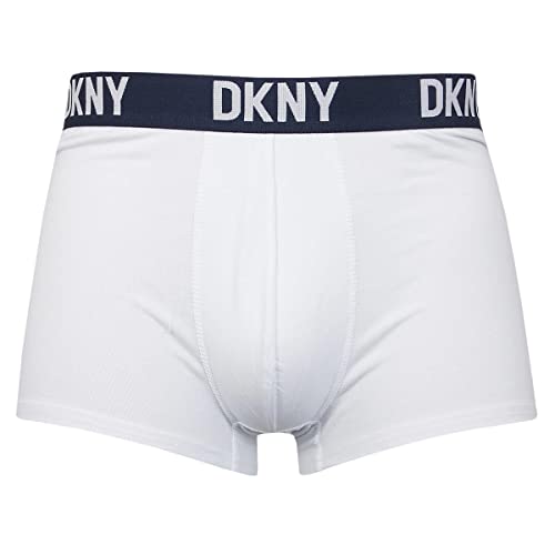 DKNY Men's Boxers with Contrasting Branded Waistband in Breathable Cotton Rich Fabric Shorts, Black, M