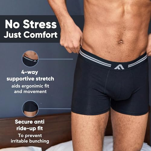 FM London Men's Super Soft Bamboo Boxer Shorts (5-Pack)