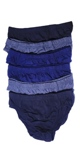 Bonnin Luxury Briefs Classic Sports Men's Briefs Slips Underwear Cotton Pants Soft Breathable Comfortable Hip Waistband Black, Navy and Grey (6pcs)(X-Large)