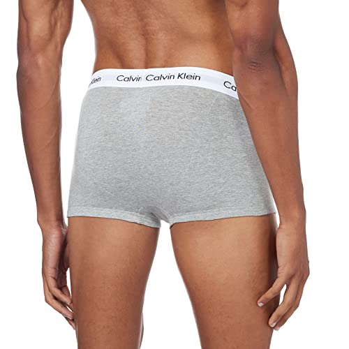 Calvin Klein Men's 3 Pack Low Rise Trunks - Cotton Stretch Boxers, Multi-coloured, S