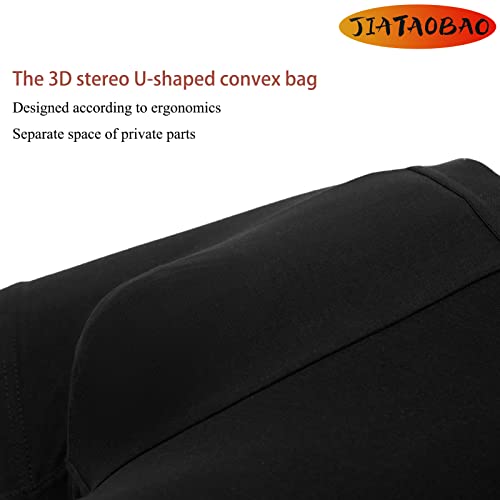 JIATAOBAO Boxer Shorts Mens (Pack of 6), Cotton Fitted Underwear Retro Trunks Breathable Briefs, Suitable For Leisure, Sports And Business, S, M, L, XL, XXL (XL, Black×6)