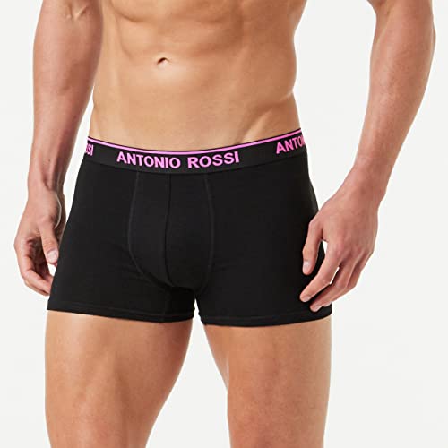ANTONIO ROSSI (12-Pack) Men's Fitted Boxer Hipsters - Mens Boxers Shorts Multipack with Elastic Waistband - Breathable, Soft Boxers for Men for Everyday Wear - Cotton Rich, Comfortable Mens Underwear