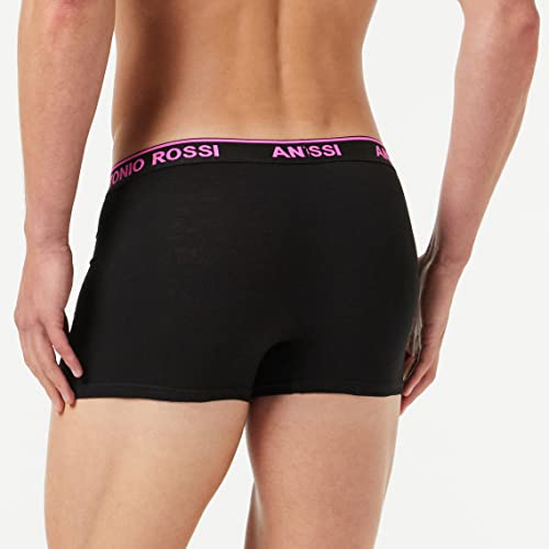 ANTONIO ROSSI (12-Pack) Men's Fitted Boxer Hipsters - Mens Boxers Shorts Multipack with Elastic Waistband - Breathable, Soft Boxers for Men for Everyday Wear - Cotton Rich, Comfortable Mens Underwear
