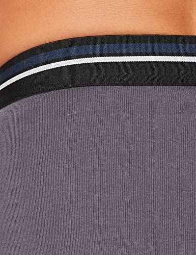 Amazon Essentials Men's Tag-Free Cotton Briefs, Pack of 7, Black/Charcoal/Grey Heather, M