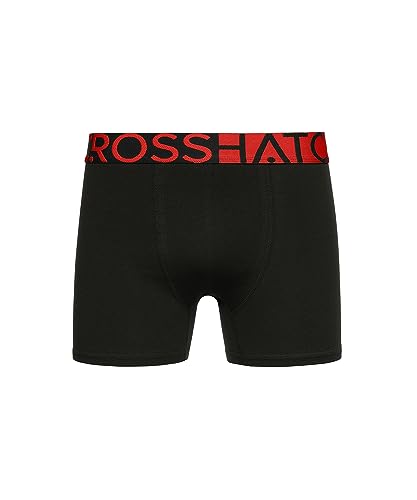 Crosshatch Mens Boxers Shorts (5 Pack) HALFHATCH Multipack Underwear Gift Set Colour Mens Trunk Boxers(M,Halfhatch - Black)
