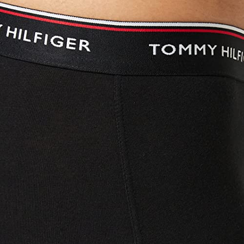 Tommy Hilfiger Men Boxer Short Trunks Underwear Pack of 3, Black (Black), L