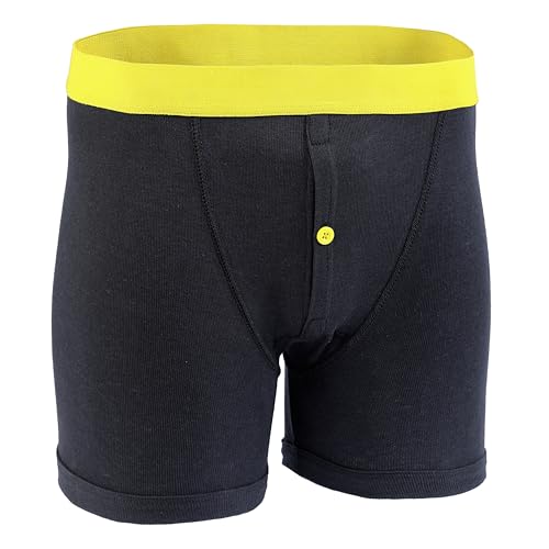 Sockstack 12 Pairs Mens Boxer Shorts Designer Black Fashion Band Underwear X Large (38-40")